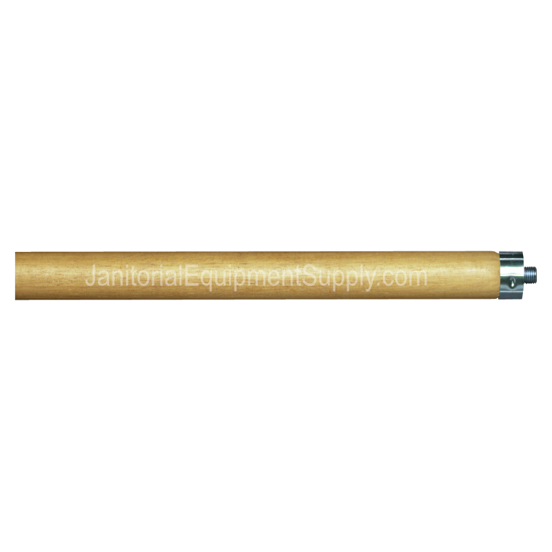 Wood Broom Handle with Steel 3/8 Short Stud 48" x 15/16" | 5 Pack